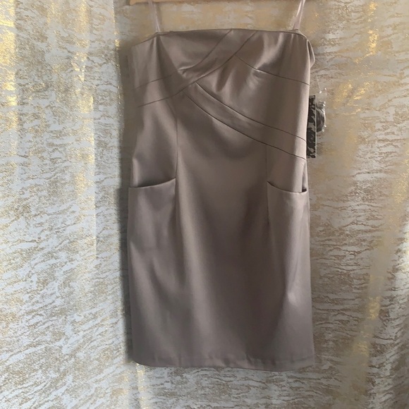 Kensie Pleated two Pockets Spaghetti Strap Cocktail Part Dress Women Size 10 - Picture 2 of 11